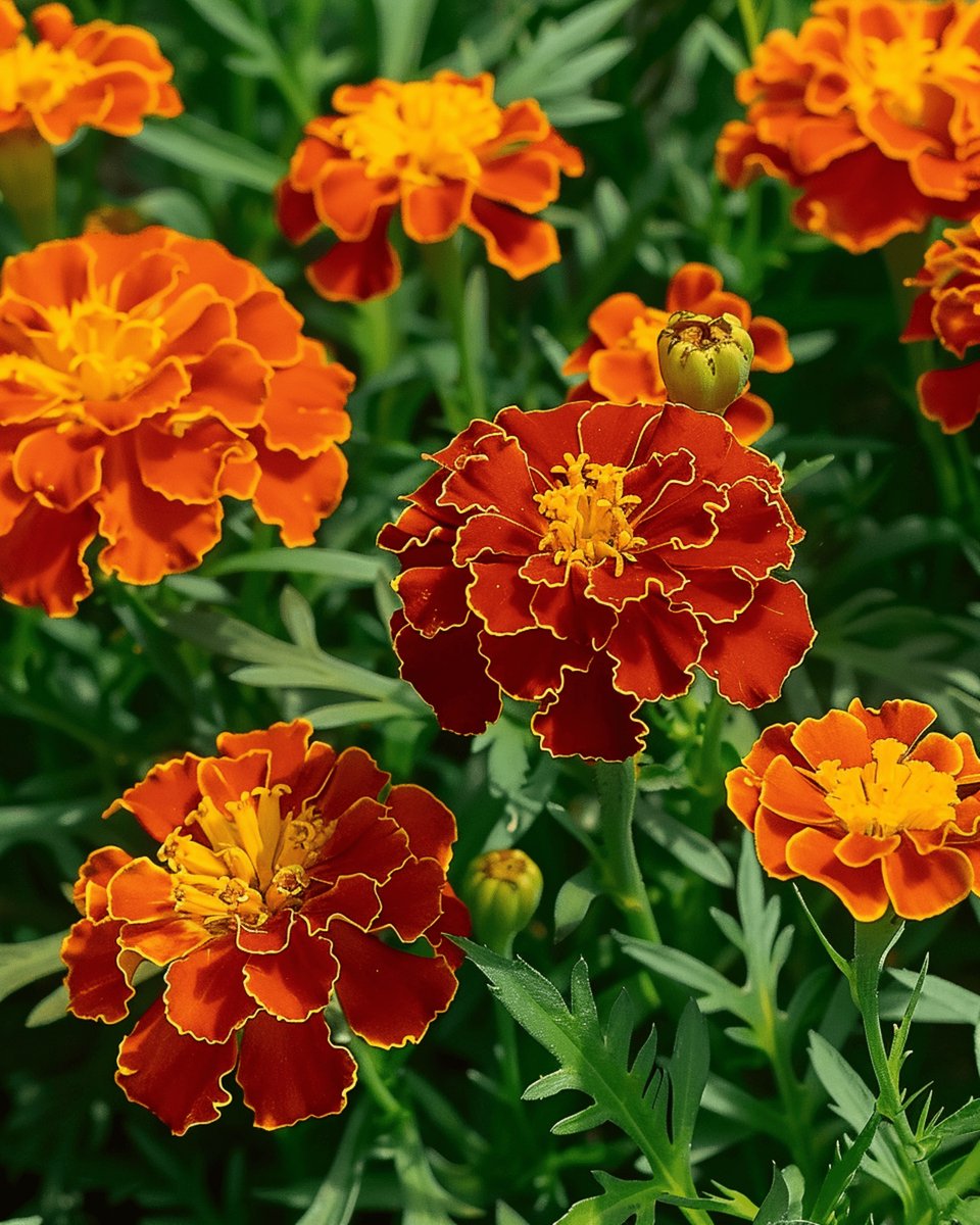 3 sets - Lage Afrikaan Zaden Carmen Tagetes Patula Eenjarig