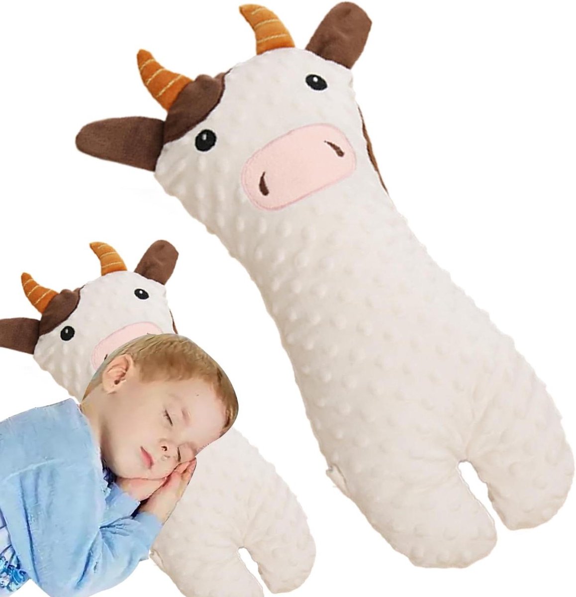 Baby Zijslaapkussen - Slaap Companion Knuffel - Gezonde Slaap Bevorderen - Huidvriendelijk Zitzak Materiaal - 50x18cm - Roze