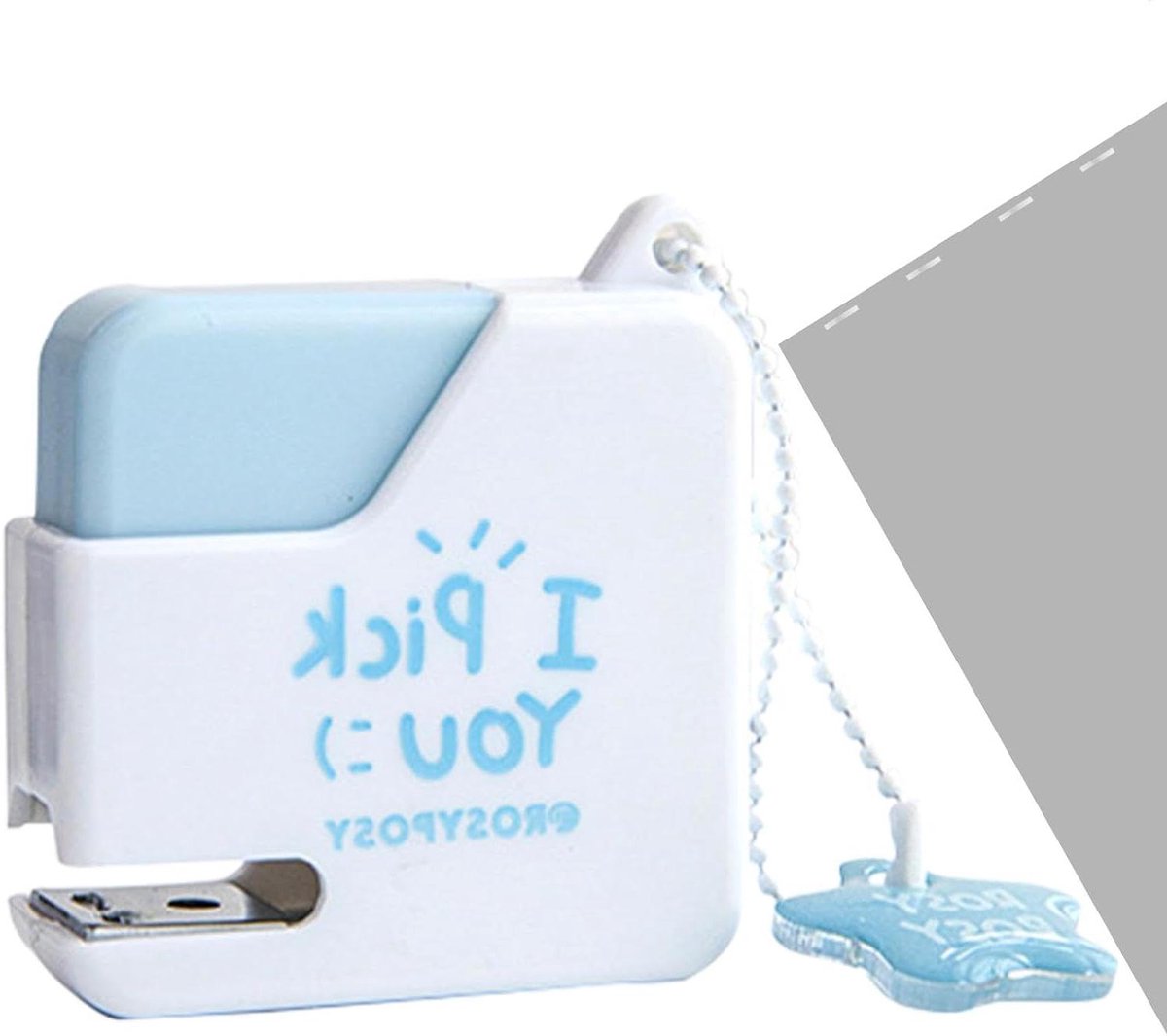 Kleine Nietmachine - Schattige Nietmachine Set - Documenten Organiseren - Lichtgewicht en Stevig - 4 x 4.5 cm - Wit