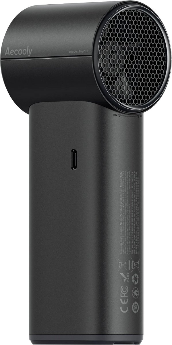 Aecooly Cold Air Pro – Mistventilator met Atomisering – 4500mAh – 12.000 RPM – Zwart
