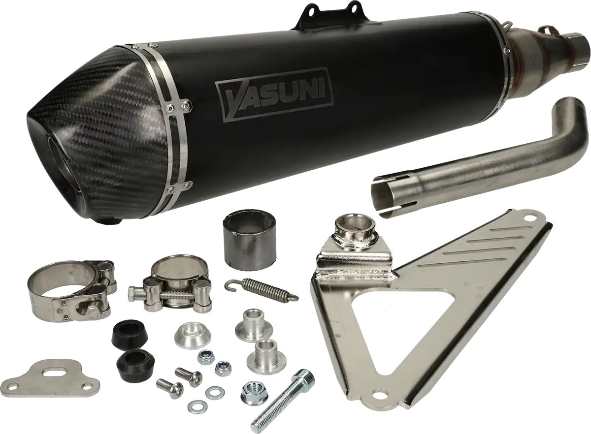 Uitlaat Yasuni 4 Black Carbon Vespa GTS 300