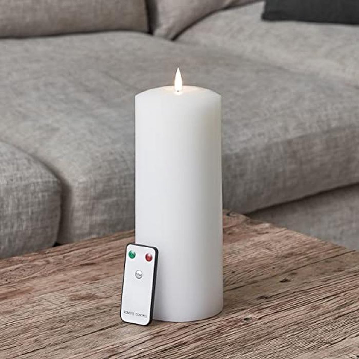 LED Kaars - Decoratieve Kaars - Sfeer Creëren - Handgemaakt van Wax - 25 cm - Wit