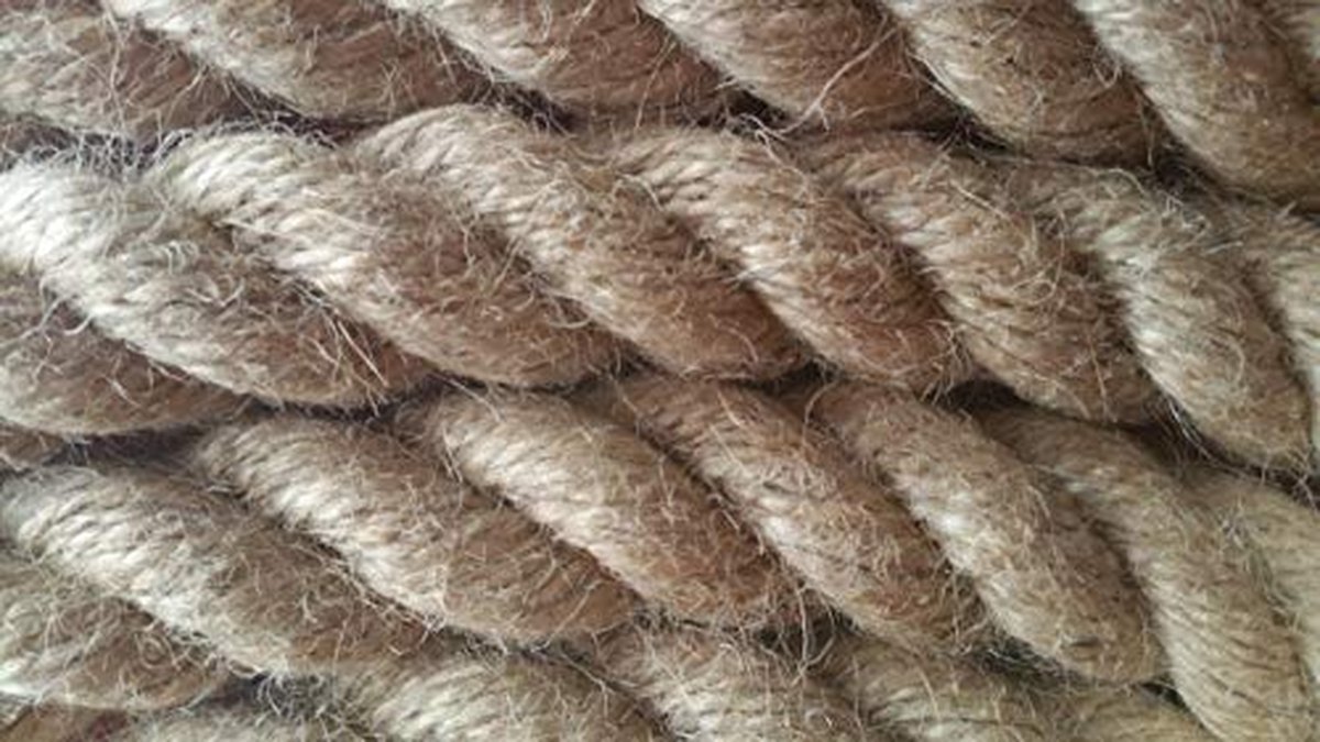 Henneptouw Jute - Natuurlijk Koord - Decoratie en Bevestiging - Sterk en Scheurvast - 30 mm dik - Goudbruin