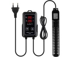 Aquarium Verwarmer - Verwarmingselement - Water Temperatuur - Externe Digitale Display - 500 W - Zwart