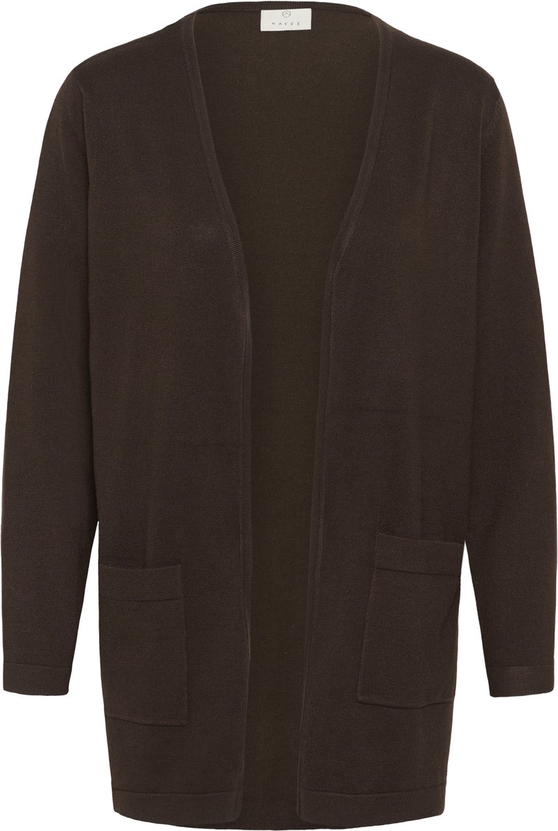Kaffe KAlizza Long Cardigan Dames Trui - Coffee Bean