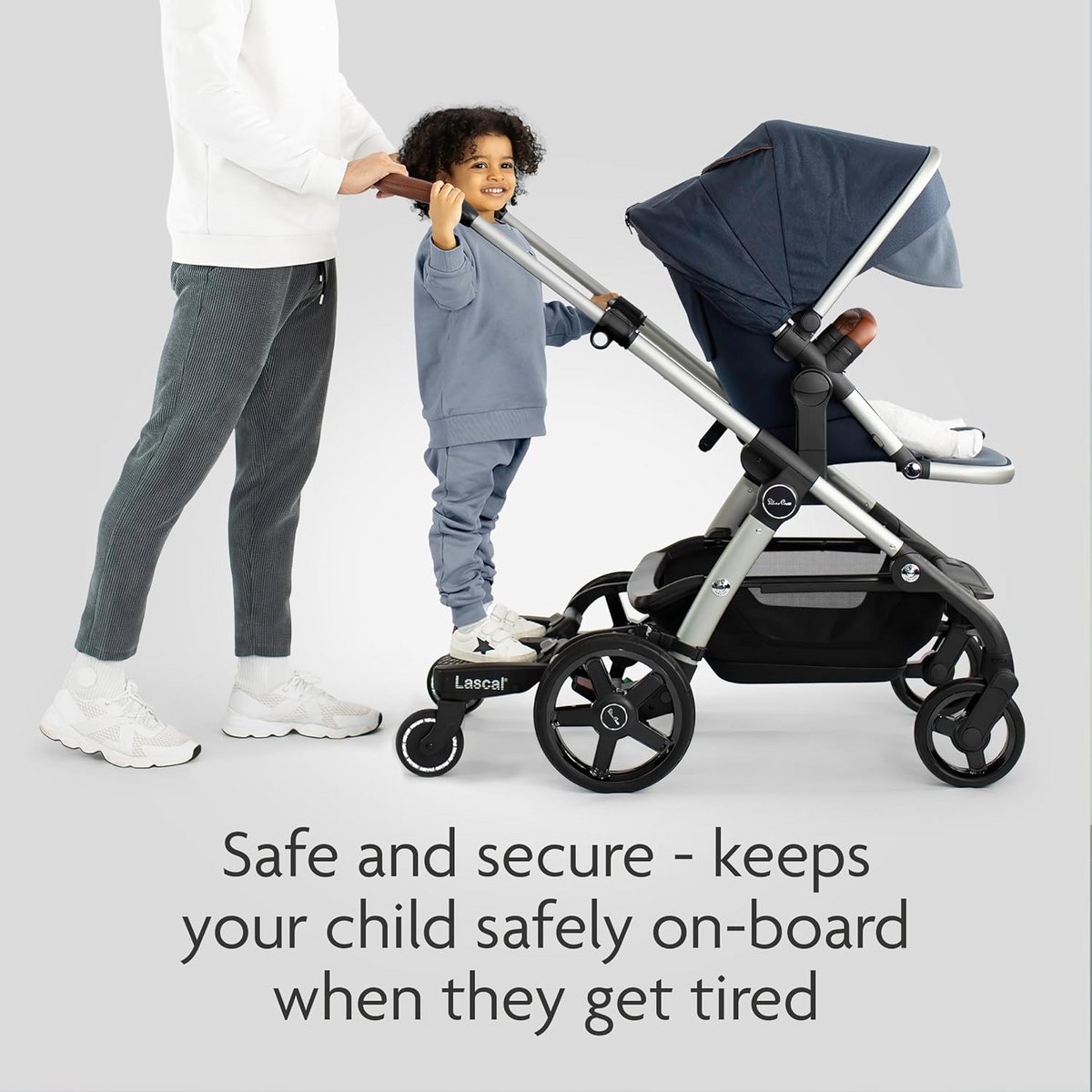 Meerijdplankje Kinderwagen - Loopplank Buggy - Comfortabel Reizen - Universele Bevestiging - Tot 20 kg - Zwart
