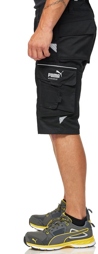 Shorts de travail PUMA Workwear Precision X pour hommes – shorts de travail – extensibles, robustes et réfléchissants – nombreuses poches – Noir - 60