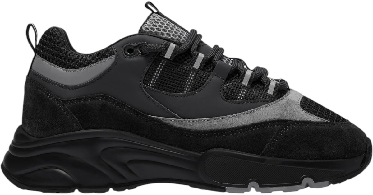Cleens Heren Sneaker Zwart Aero Runner Onyx