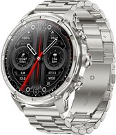 WizBay Premium Select® 1.85 Sport Smartwatch – Dames & Heren – Bluetooth Bellen – Hartslagmeter – Bloeddrukmeter – O2 Zuurstofmeter – 60+ Sportmodi – LED Zaklamp – IP68 Waterdicht – FitCloud Pro – Android & iOS - Zilver
