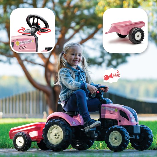 Falk Tractor Country Farmer Set Pink 2+ — afbeelding 4