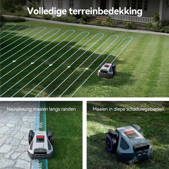 ANTHBOT M9 Robotmaaier zonder Draad - RTK Robotmaaier met Dubbele Camera - 1000 m² - Automatische Kaartvorming - AI Obstakelvermijding - App Bediening - Geschikt voor 45% Helling van ANTHBOT — afbeelding 3