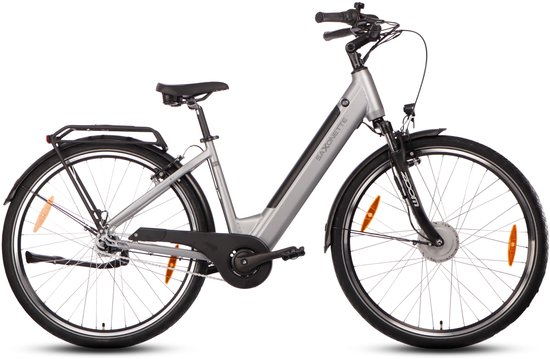 Comfort Plus 5.0 E-Bike 28 Inch - 468Wh Intube Accu - 95% Voorgemonteerd - Shimano Nexus 7 - Lage Instap - Verende Voorvork - Zilvergrijs — afbeelding 2