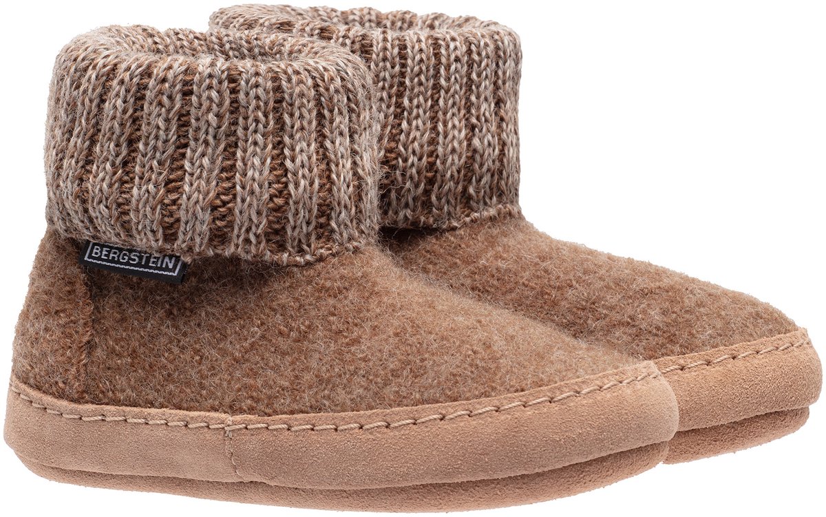 Bergstein Cozy Lux Unisex Junior Sloffen - Brown