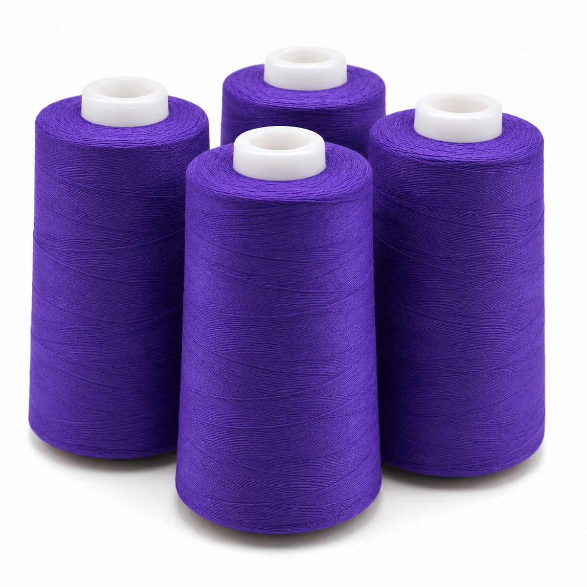 Polyester Overlockgaren – 4 Cones × 2700 m – Totaal 10.800 m – Paars 094