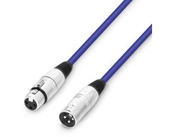 Adam Hall 3 STAR MMF 0100 BL Microfoonkabel | Adam Hall® XLR vrouwelijk x XLR mannelijk | 1 m