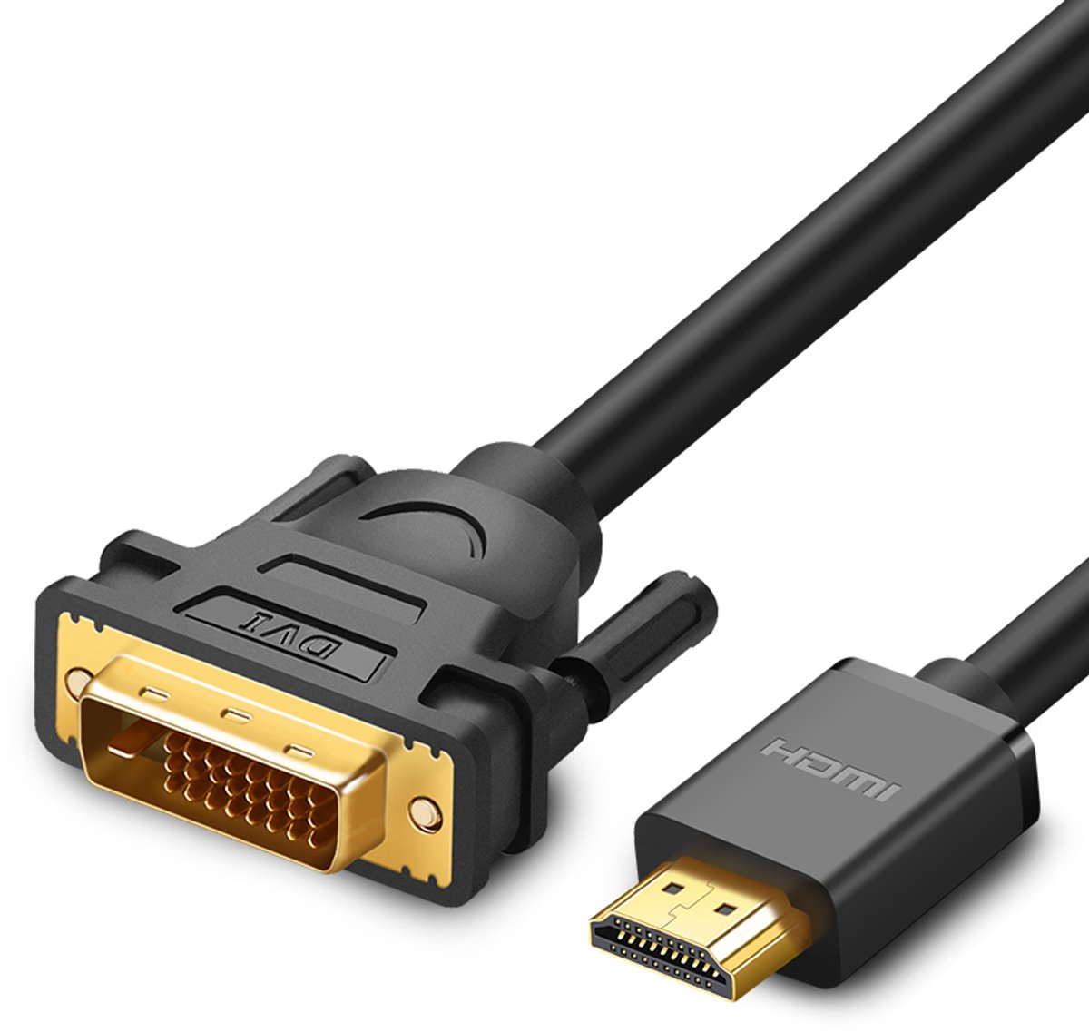 Image of Ugreen - HDMI/DVI Kabel - Tweezijdig - 2m - Zwart