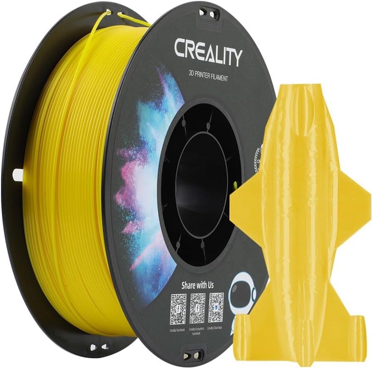3D Print Filament - PETG Materiaal - Modellen Maken - Geurloos en Niet-toxisch - 1KG - Geel