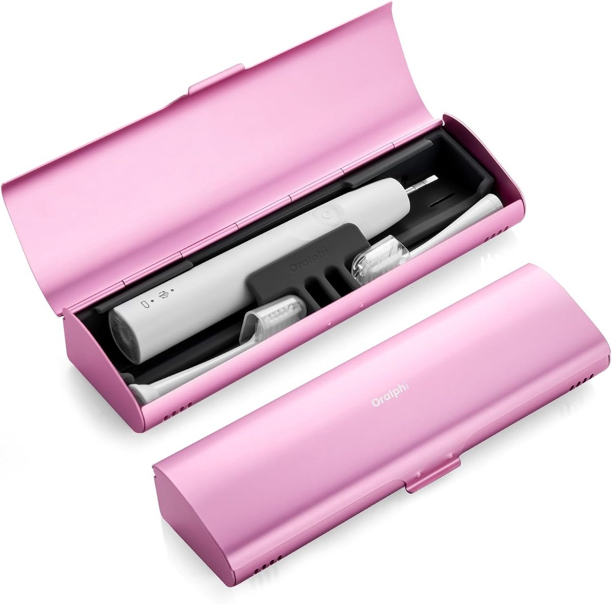 Tandenborstel Koffer - Reis Etui - Bescherming Onderweg - Lichtgewicht Aluminium - 21 cm - Roze