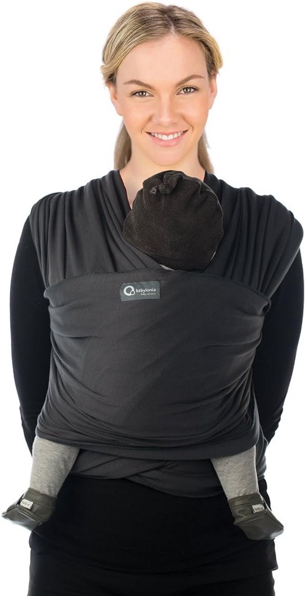 Draagdoek Tricot - Draagdoek Sjaal - Baby Dragen - Eenvoudig aan te trekken - Lange doek - Antraciet