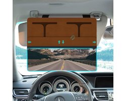 Auto Vizier Verlenging - Zonneklep Verlengstuk - Veilig Rijden - Magnetische Verbinding - 24 cm Hoogte - Bruin