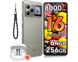 Robuuste smartphone - DOOGEE M30 Pro VIP - Telefoon 2026 - 6,88" 120Hz - 64GB RAM - 256GB ROM - 8000 mAh - Android 16 - IP68 waterdicht - 135dB spreker - GPS,NFC,OTG,FM - Grijs