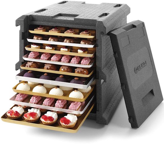 HENDI Profi Line - Thermobox - Ultralicht EPP - 9 rails - 128L - Zwart van Merkloos — afbeelding 2