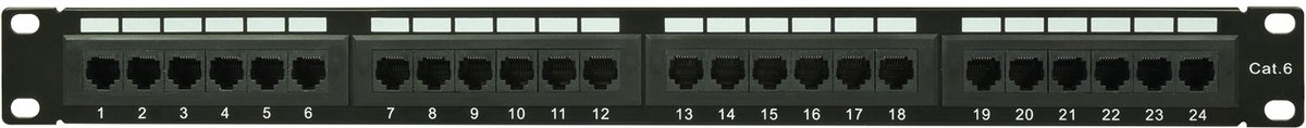 Adastra CAT6-24IDC CAT6 Rackmount IDC Patchpanelen 24 poorten 1U