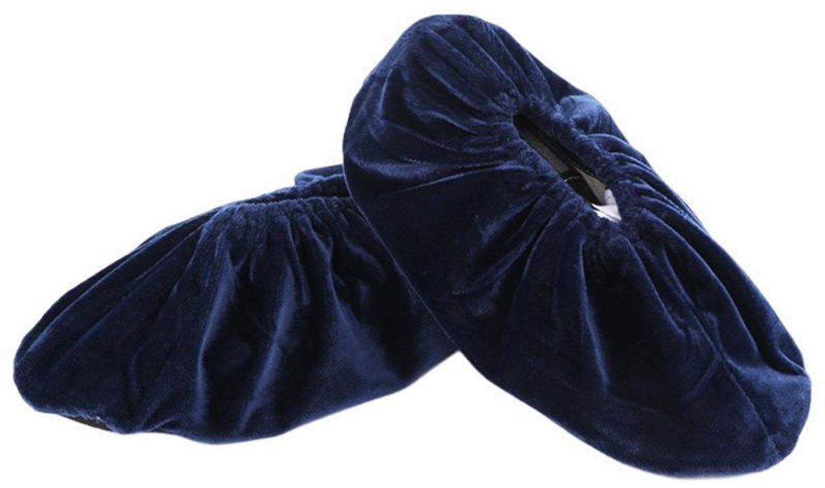 Set van 5 paar – Wasbare schoenovertrekken – Herbruikbaar – Antislip – Elastisch & stofdicht – Voor thuisgebruik – Maat voor volwassenen – Donkerblauw – EU-maten 35–44