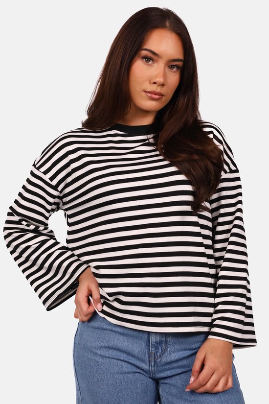 Getdrezzed Top - Maat: S - Gestreepte longsleeve in zwart en wit