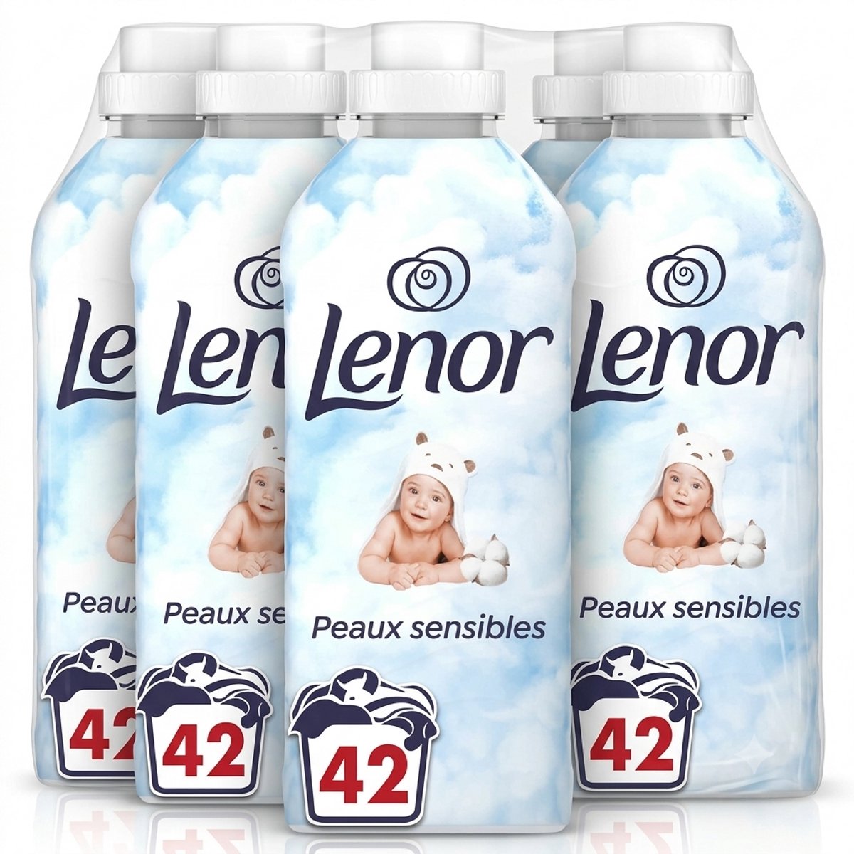 Lenor Caresse Sensitive Wasverzachter - Hypoallergeen - Voordeelverpakking 6 x 40 wasbeurten