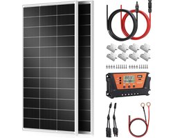 CLVP® Zonnepanelen Compleet Pakket - Plug & Play met Stekker - Zonnepaneel Plat Dak - Wit