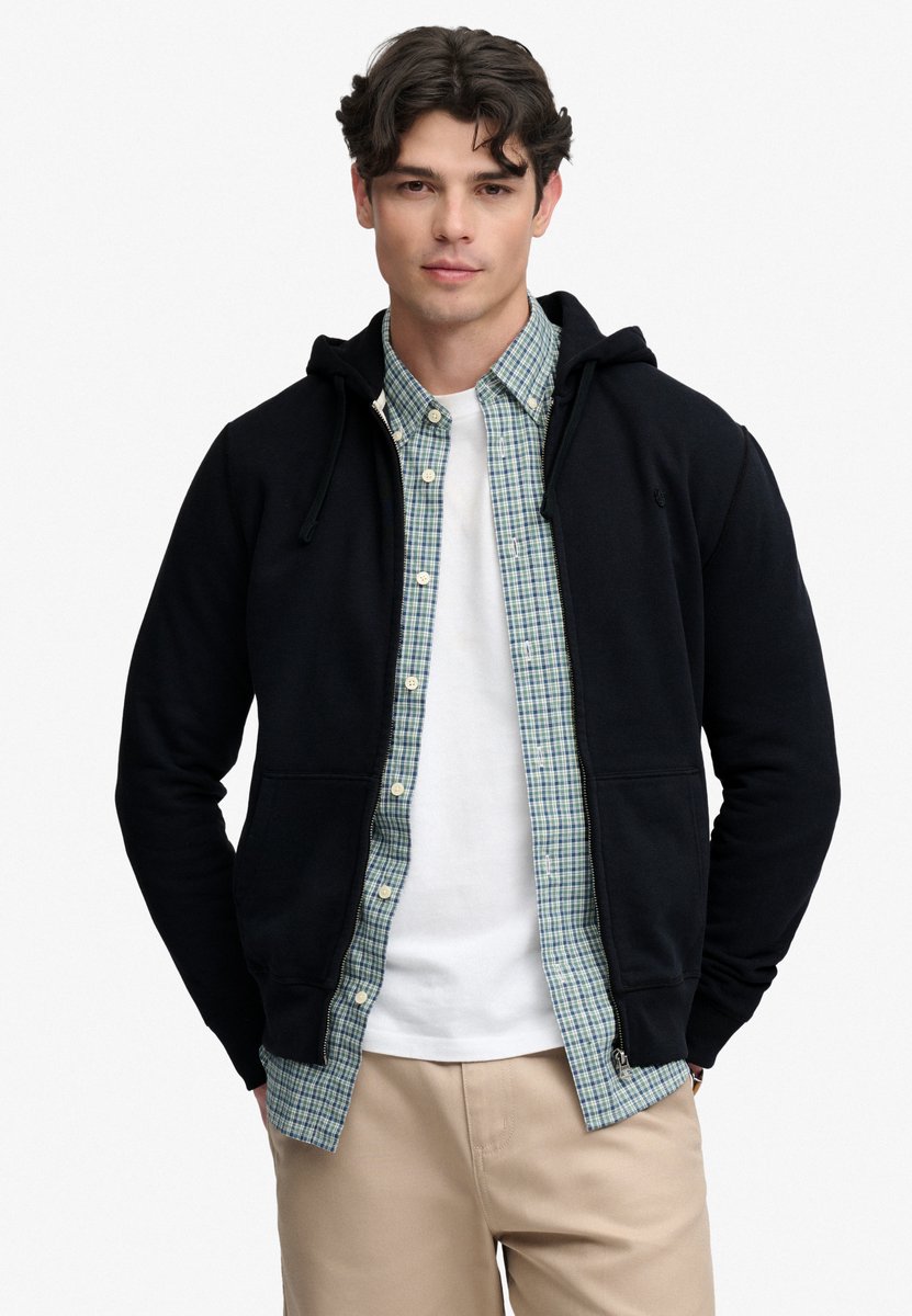Superdry Essential SD Co Logo Zip Hoodie Heren Hoodies Blauw