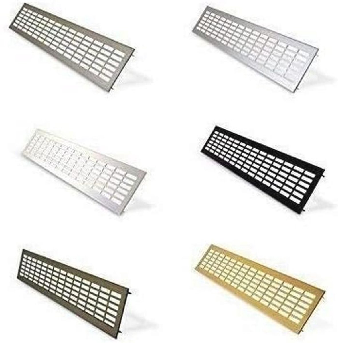 Ventilatie Rooster - Afvoer Grill - Apparaten Ventileren - Hoge Kwaliteit Aluminium - 100x400mm - Wit