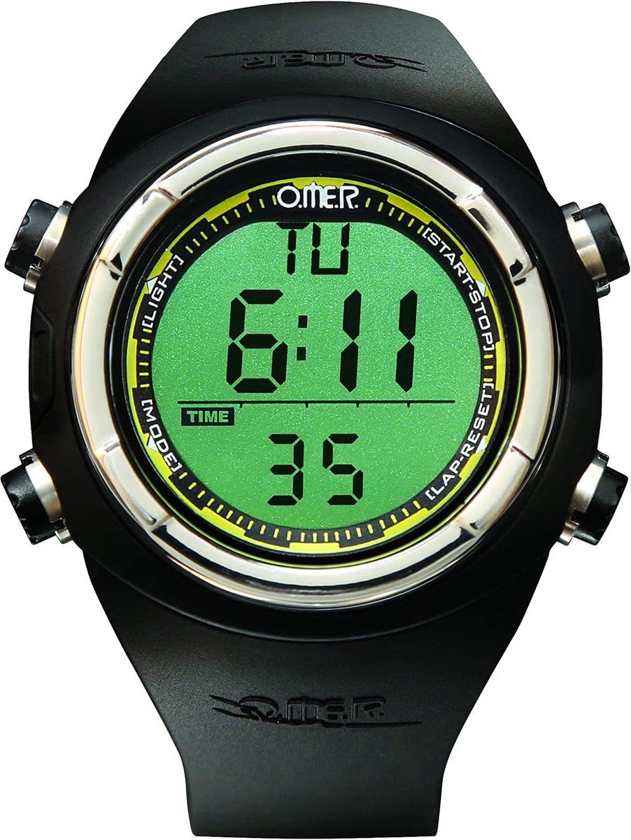 Duikcomputer - Onderwater horloge - Duiksport - Automatische wateractivatie - 24 mm - Zwart Zilver