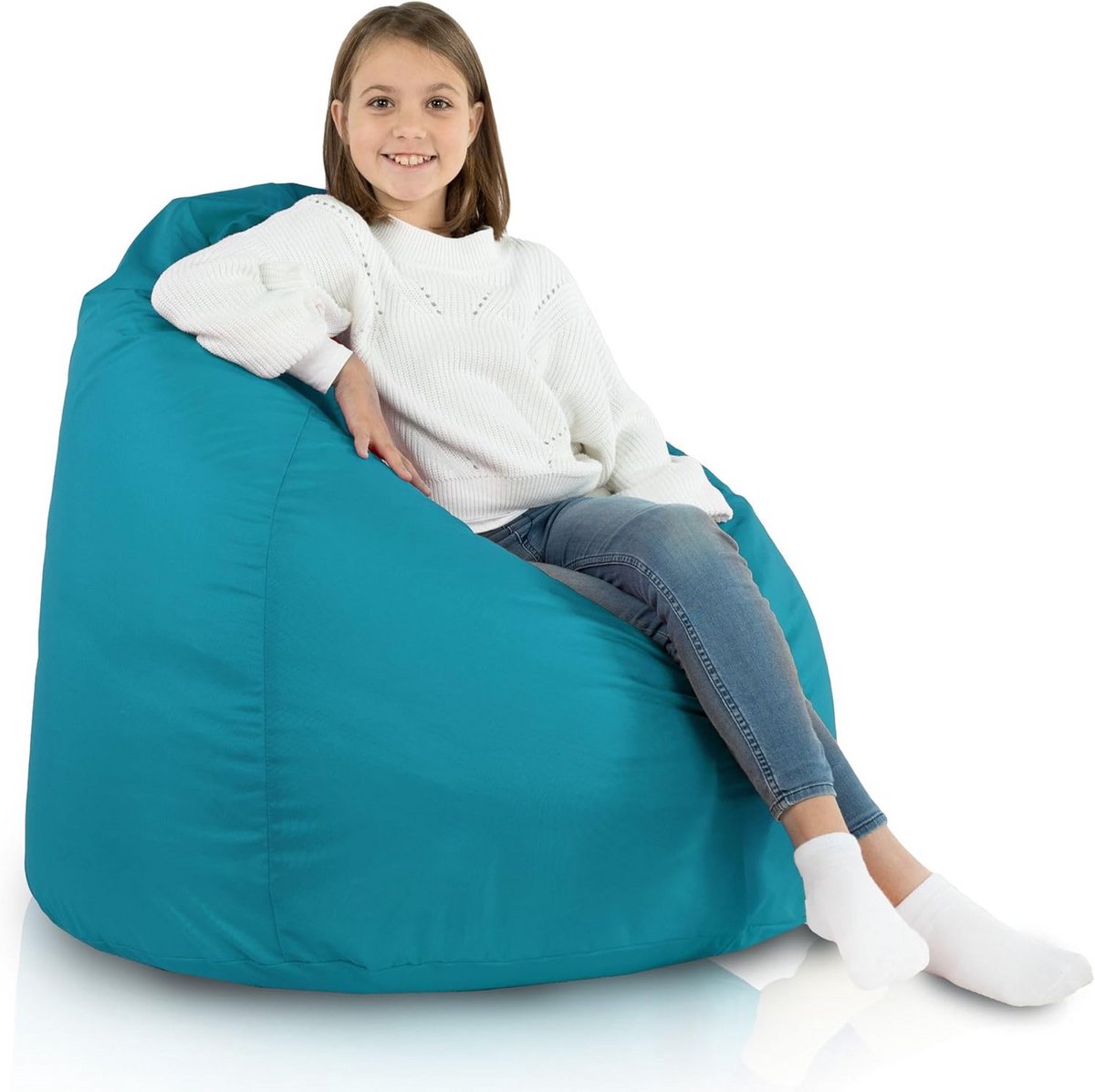 Zitzak Kinderen - Zit zak - Ontspannen Zitten - Waterdicht Nylon - 90 x 115 cm - Blauw