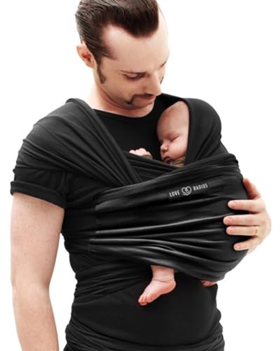 Draagdoek Baby - Babydrager Draagband - Baby Comfort - Ademend Materiaal - 5 meter lang - Zwart