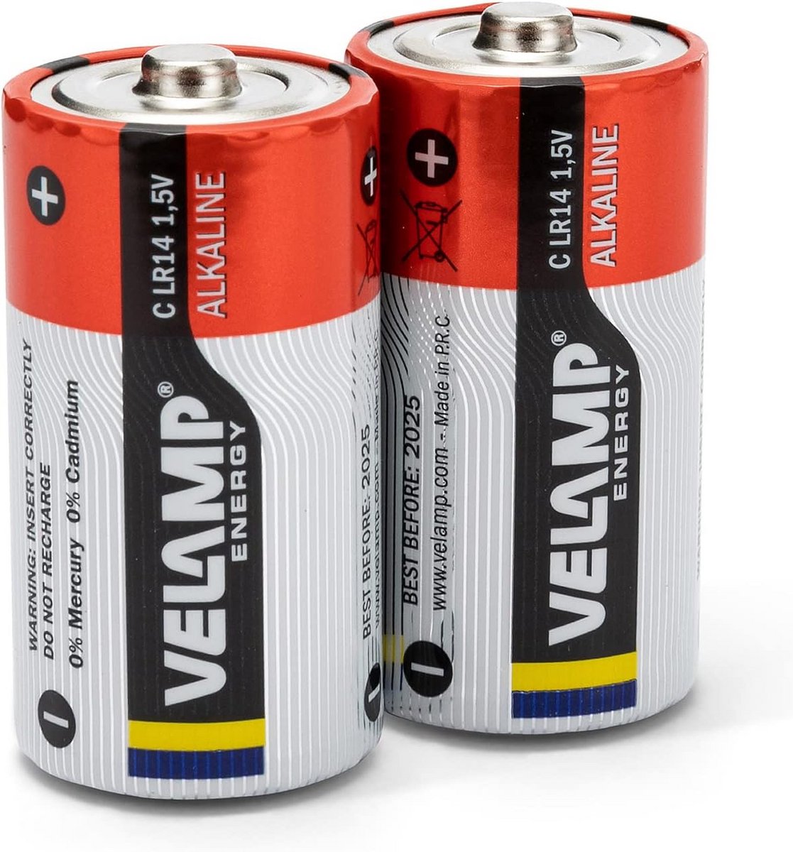 Alkaline Batterijen - Halve Zaklamp - Apparaten Voeden - 5 Jaar Houdbaar - 2 Stuks - Zilver