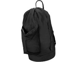 Waszak - Reiswaszak - Met trekkoordsluiting - Oxford-stof - Waszakken voor wasgoed - Reistas voor vuile was - Ideaal voor kamperen en reizen - 33 cm x 73 cm - Zwart