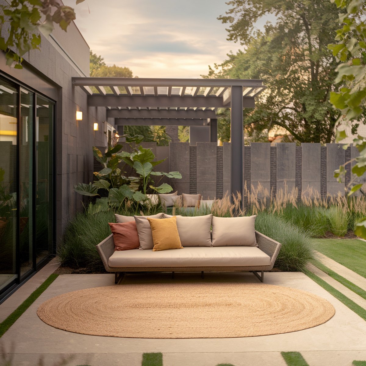 Buitenkleed Jute Ovaal Outdoor Breeze Naturel 240 x 340cm Mrcarpet