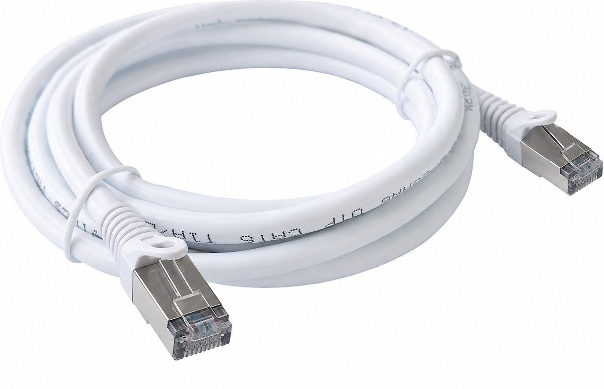 NexCable Premium Silver Plated Internetkabel 5 meter - CAT6 FTP Ethernet kabel RJ45 - Patchkabel LAN Cable Netwerkkabel - Wit