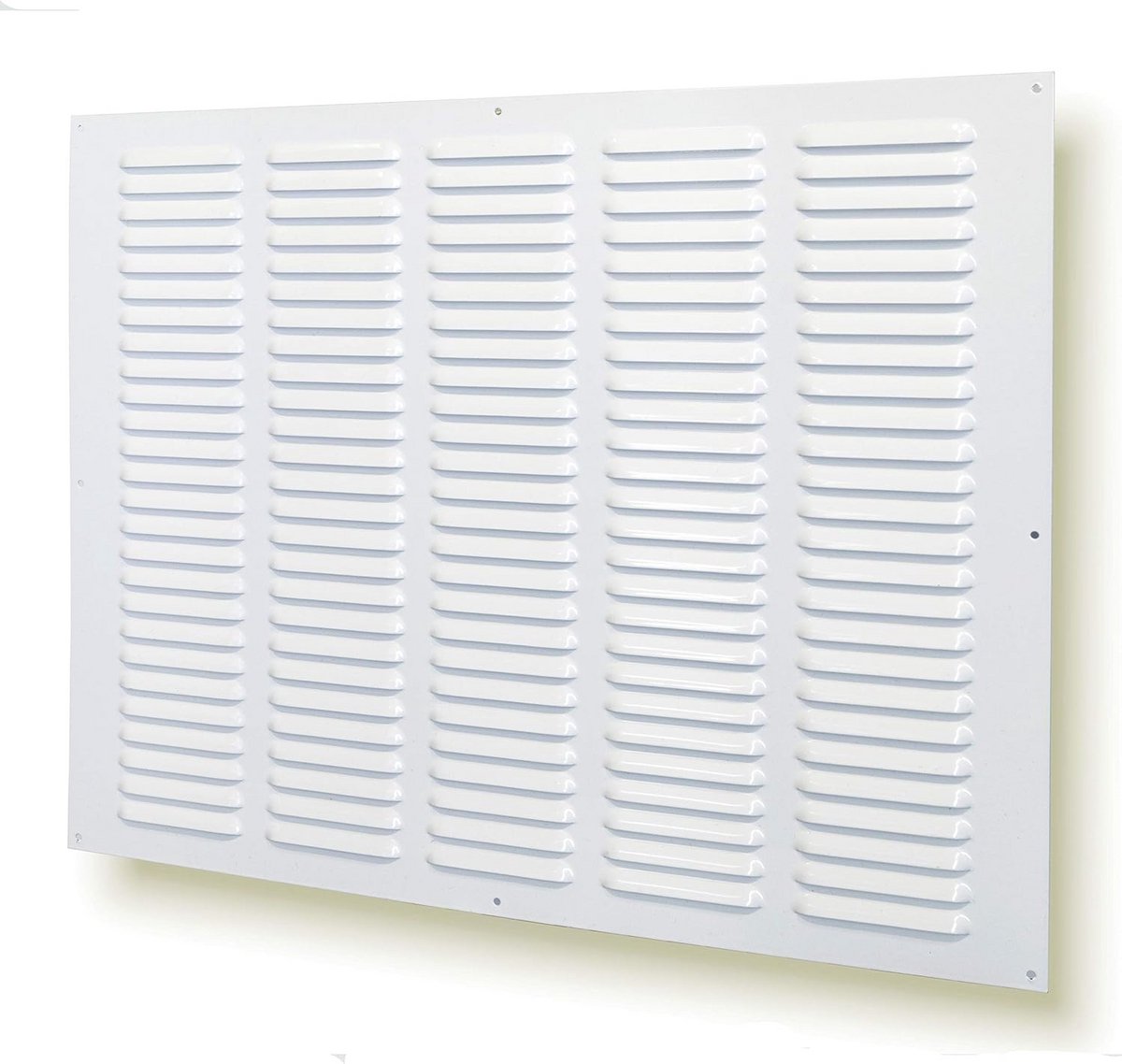 Ventilatierooster Metaal - Lucht Rooste - Ventilatie Binnen Buiten - Insectenwerend Net - 50 x 40 cm - Wit
