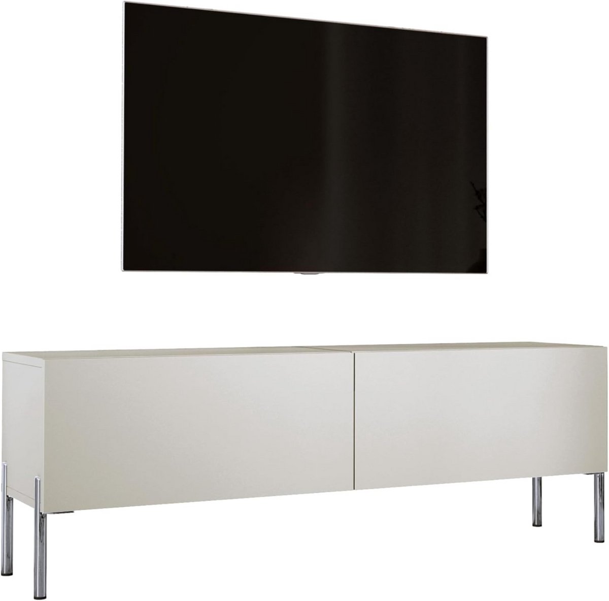 TV meubel - Dressoir laag - Mediastation opbergen - Modern design - 140 cm breed - Cashmere