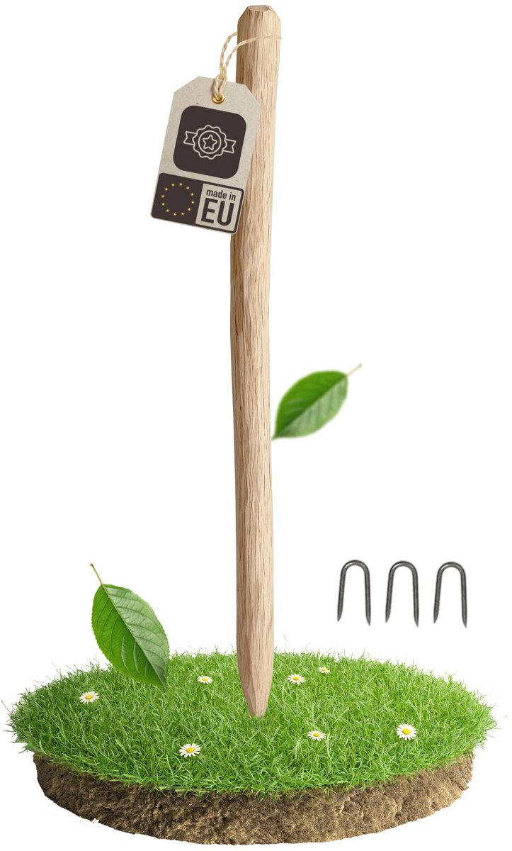 be4nature Hazelhouten hekpaal 120 cm natuurlijke houten paal gepunt voor schapenhek en tuinhek