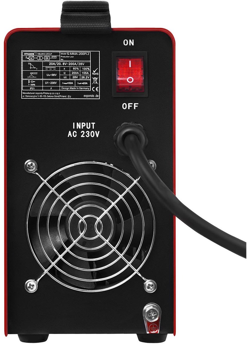 Elektrode-lasapparaat - 200 A - Hot Start - LED-display - Stamos Germany – foto 3