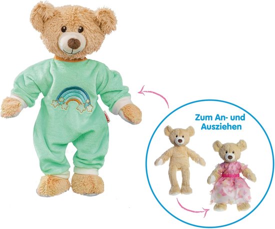 Knuffel Teddybeer - Zachte beer - Kindermee spelen - Makkelijk aan te kleden - 32 cm - Beige — afbeelding 3