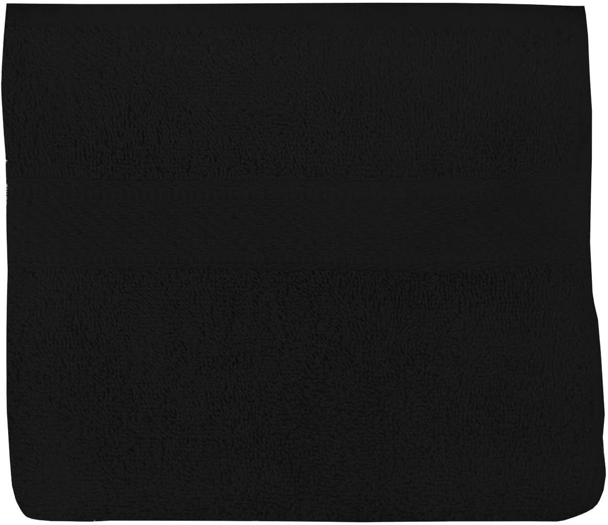 Katoenen Handdoek - Badkamer Textiel - Dagelijks Gebruik - Hoge Absorptie - 50 x 90 cm - Zwart