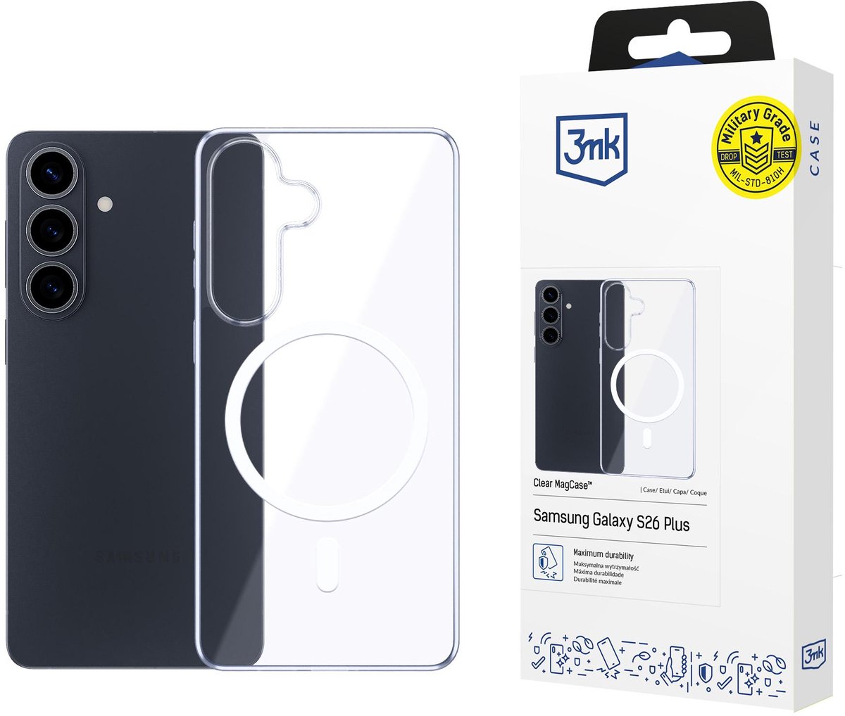 3Mk Transparante Magnetische Hoes Voor Samsung Galaxy S26+ Met Bescherming
