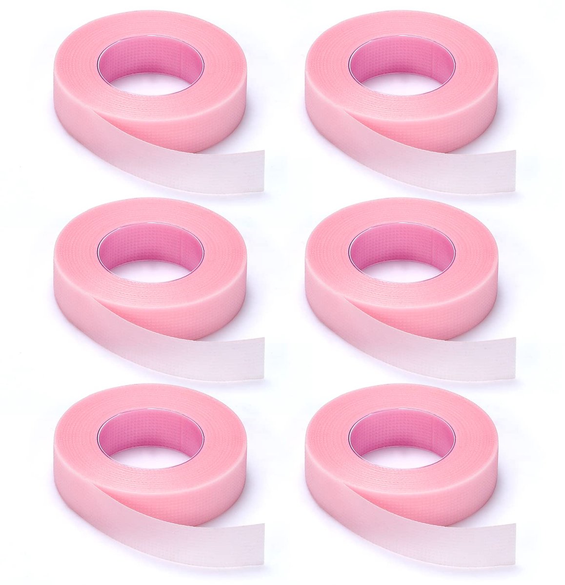 rollen wimperverlengingstape, zelfklevende textiel wimpertape, ademende microporeuze textieltape Geschikt voor het verlengen van wimpers, 9 meter/10 yards per rol (roze).