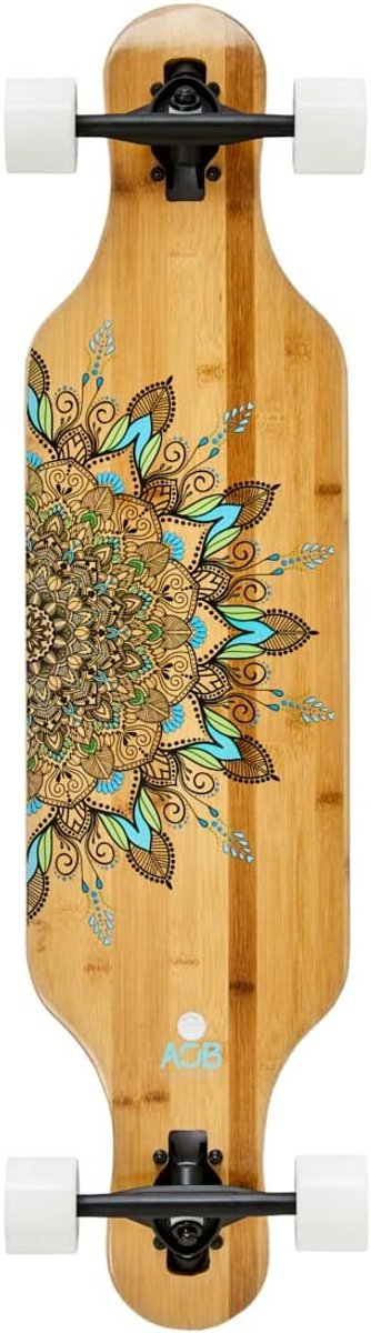 Longboard Skateboard Cruisen en Freeride Drop-through montage 99 x 24 cm Mandala