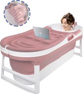 EKEO - XL Zitbad Voor Volwassenen - Bath Bucket -  Ligbad- 445 L - Wit| Roze